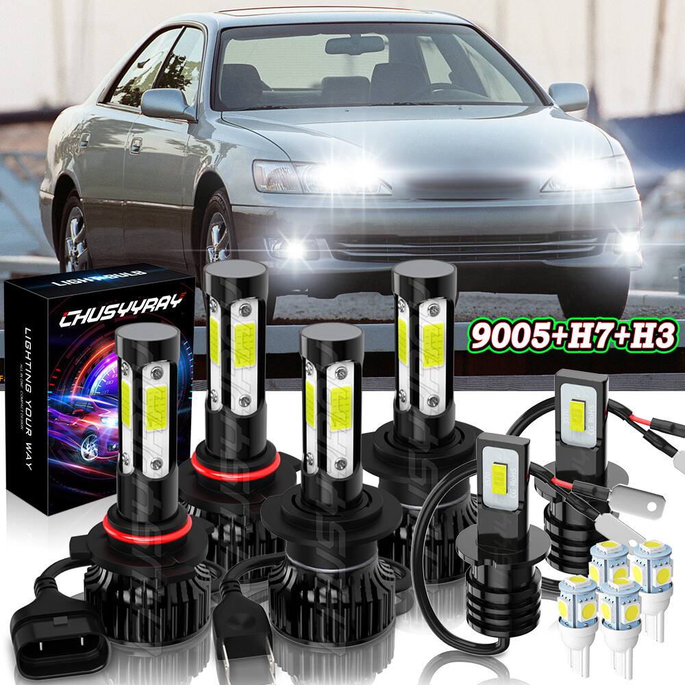 For Lexus ES300 1997-2004 6X LED Headlight High Low Beam Bulbs Fog Light Kit