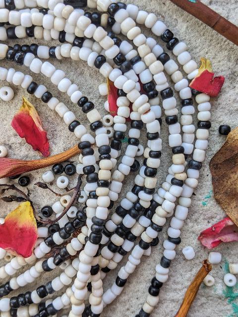 African Glass Beads -3 Strands [76916]