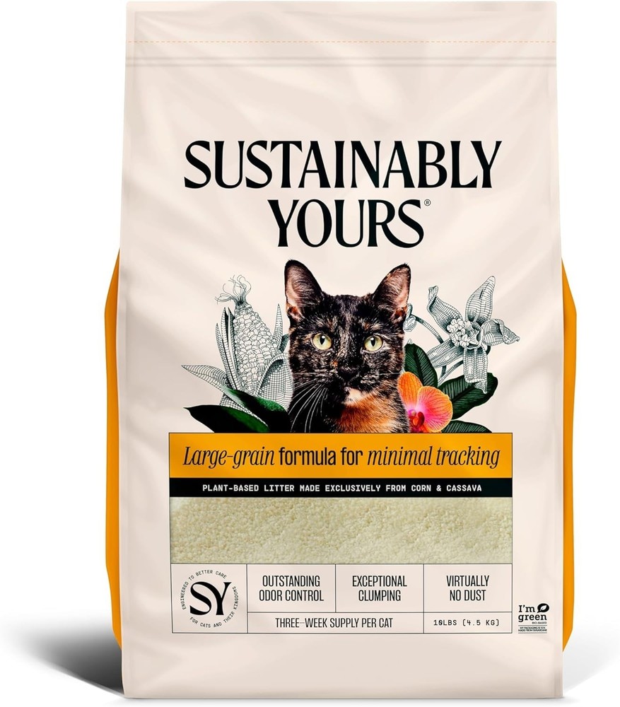 Natural Cat Litter 10lbs - Large-Grain, Low Tracking with Exceptional Clumping