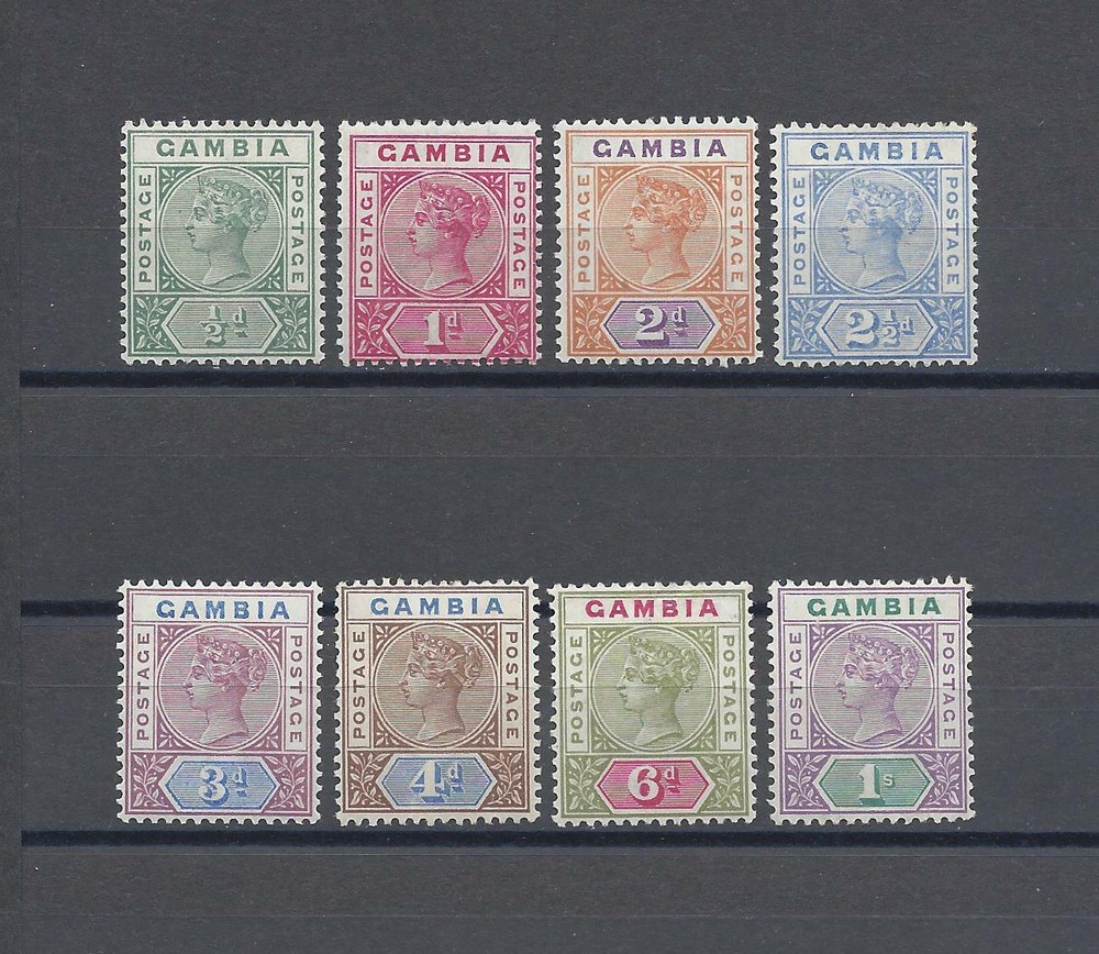 GAMBIA 1898/1902 SG 37/44 MINT