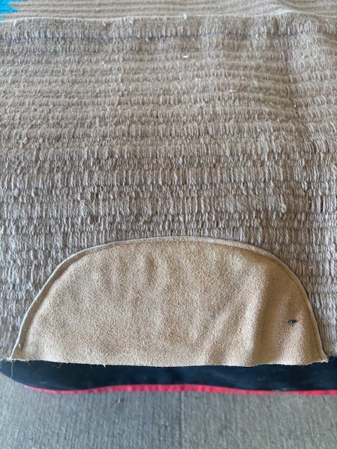 Western Saddle Blanket, Turquoise and Tan Woven