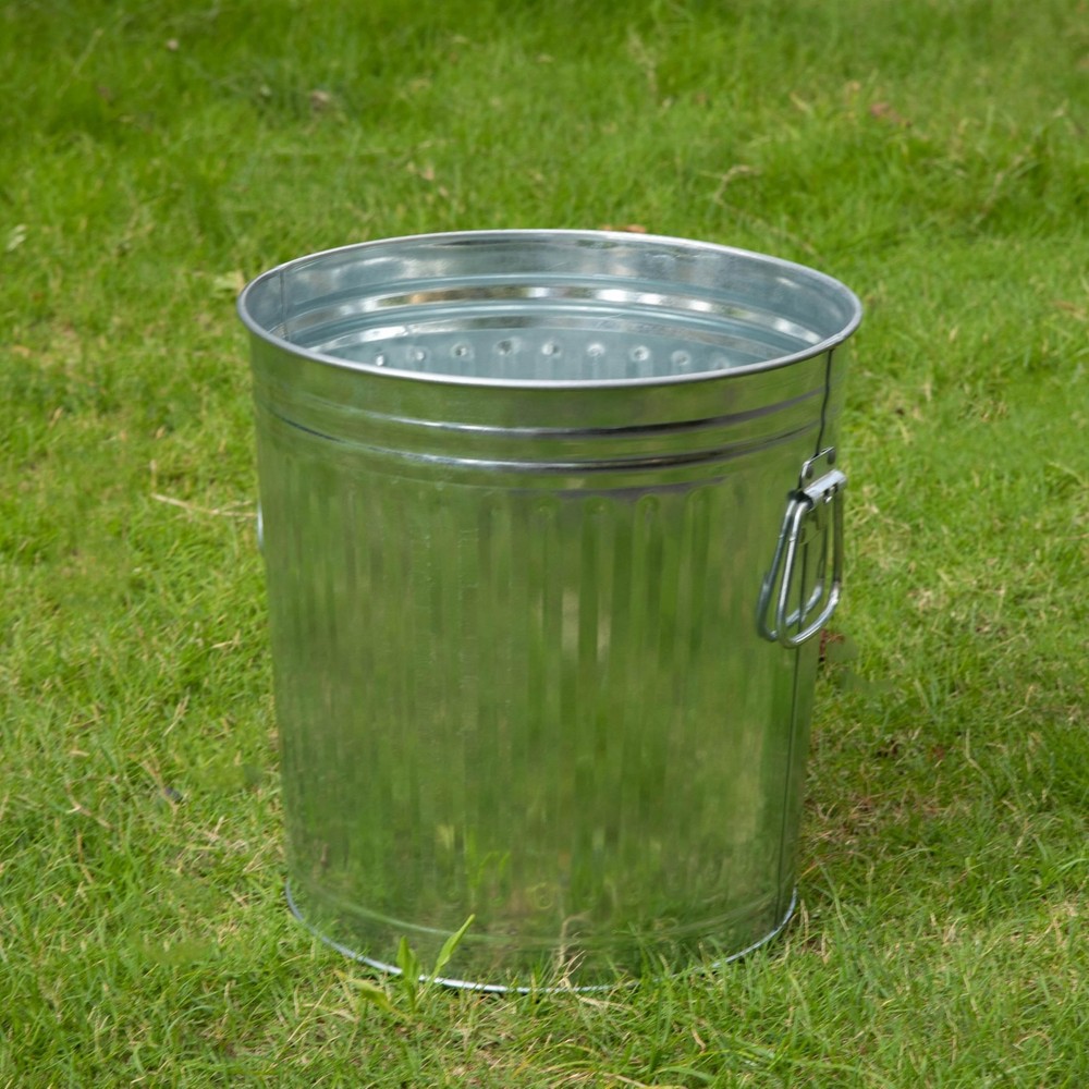 Keep Yard Debris Contained - 7 Gallon Galvanized Steel Trash Can