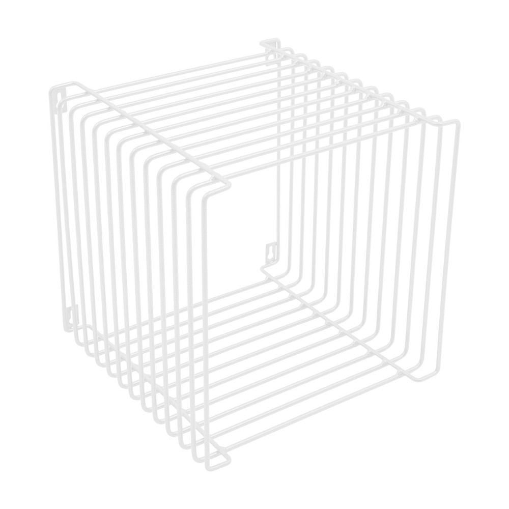 Side Table, Square Geometry Side Table, Linear Metal End Table