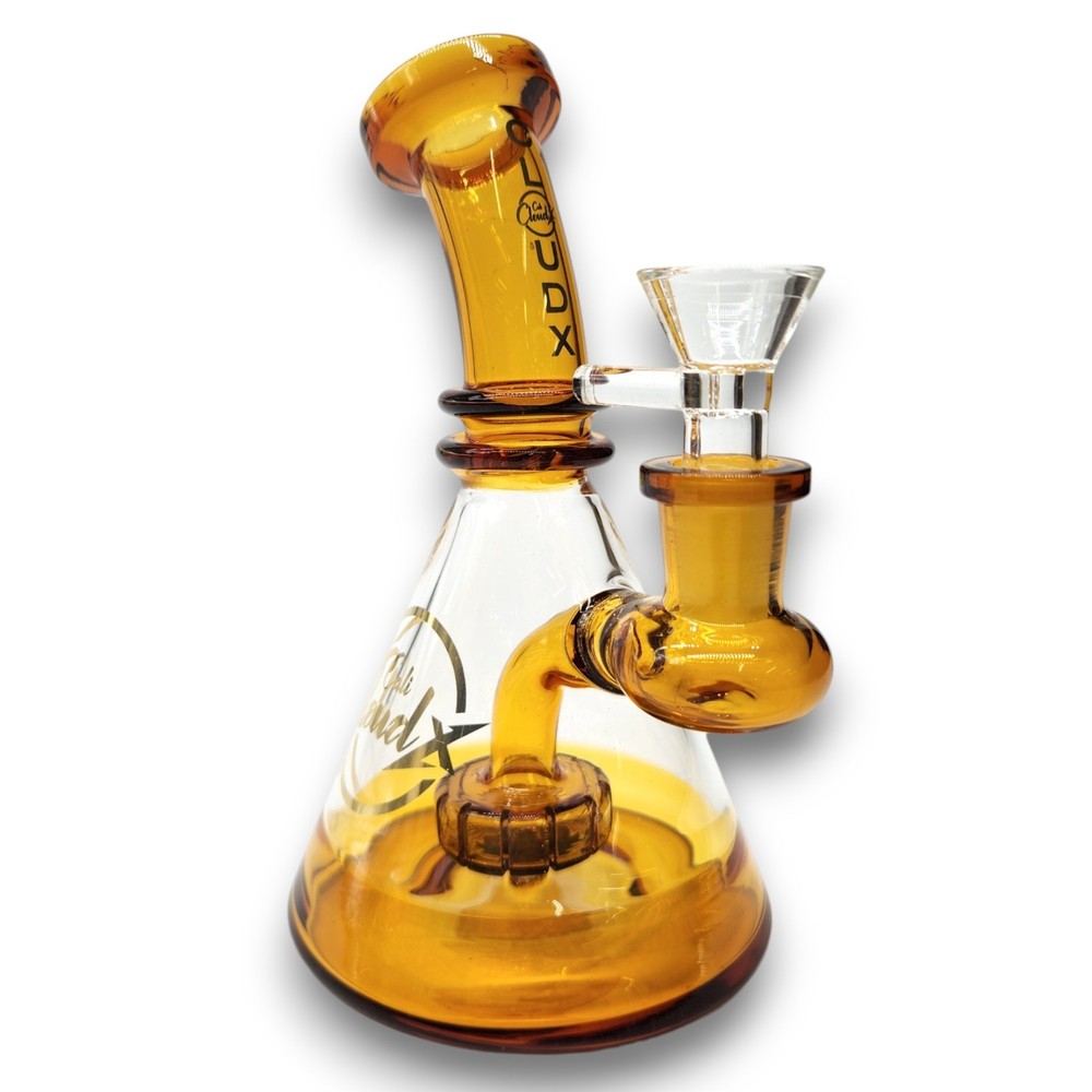 6" Mini Beaker Bong Glass Water Pipe CIRC PERC Small Hookah | Cali CloudX