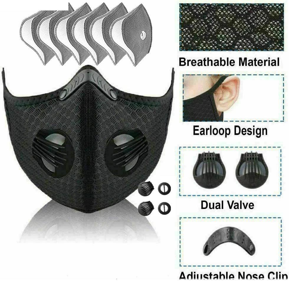 Washable & Reusable Half-Face Shield - Anti-Dust/Pollution Protective Facepiece