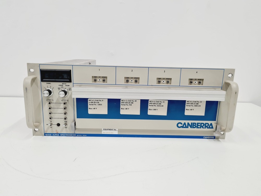 Canberra 7404 Alpha Spectrometer - 4 × 7404-01 Modules