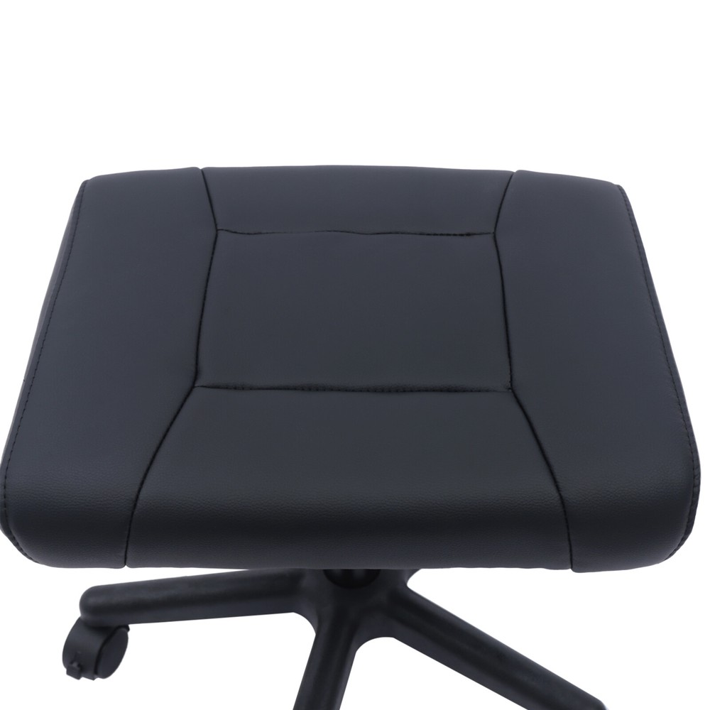 Office Foot Stool with Wheels, Height Adjustable Rolling Leg Rest Adjustable