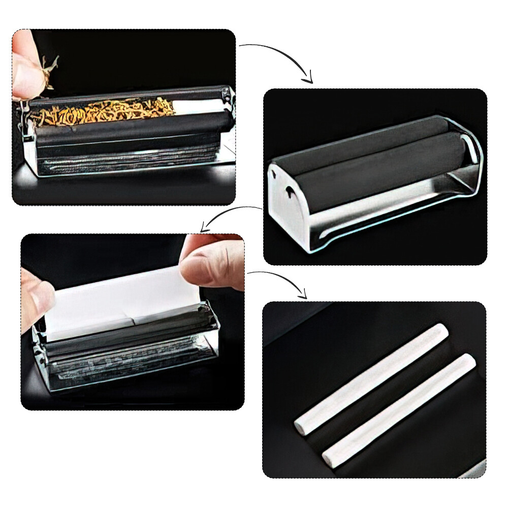 Metal Tobacco Roller 70mm Cigarette Maker Tool Cigarette Smoking Rolling Machine