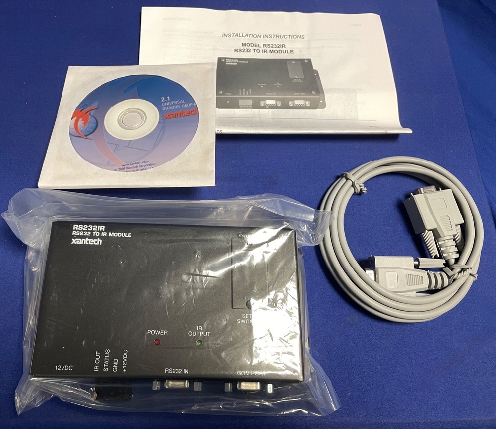 Xantech RS232IR, ASCII to IR Code Converter, Brand New
