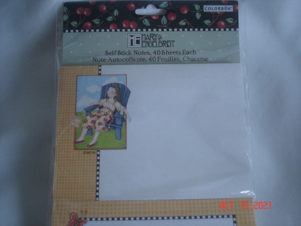 2006 SEALED PKG. MARY ENGELBREIT INK SELF STICK NOTES / POST-ITS 40 Sheets Each