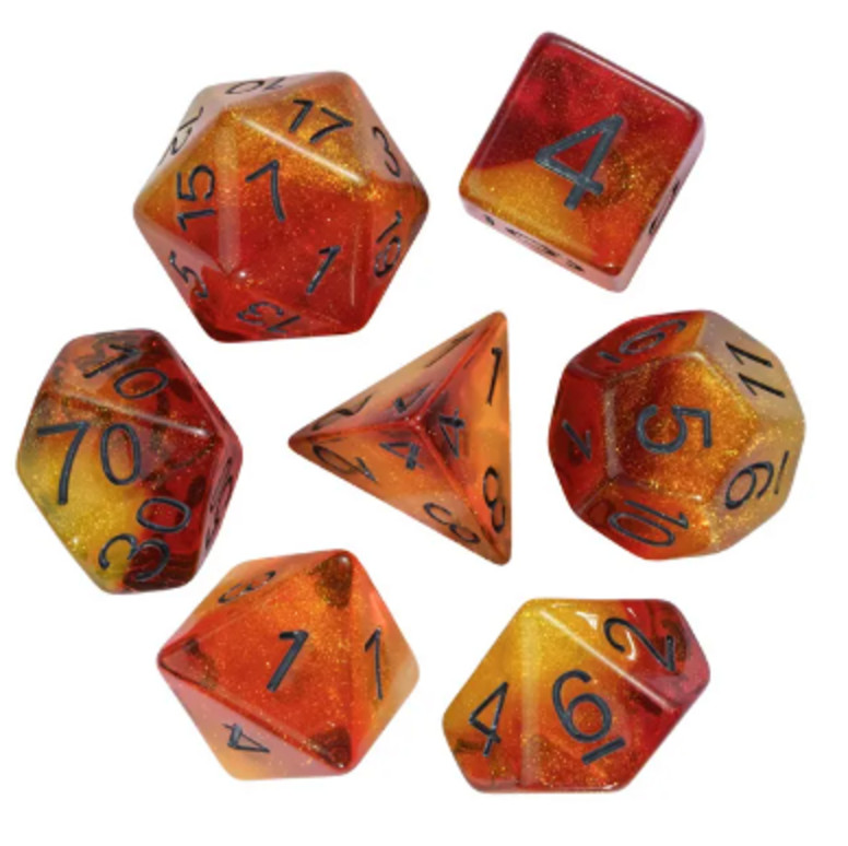 Pyroclasm DnD Dice Set Poly RPG DnD Dungeons Dragons AD&D Pathfinder d20