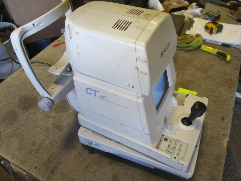 Used Topcon Computerized Tonometer Model CT-80, Damaged but Works-Requires Repai
