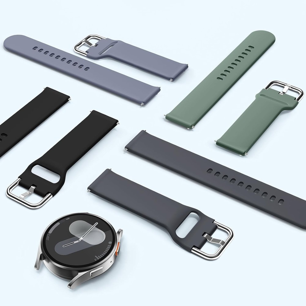 6 Pack Soft Silicone Strap Compatible with Galaxy Watch 7 40mm 44mm