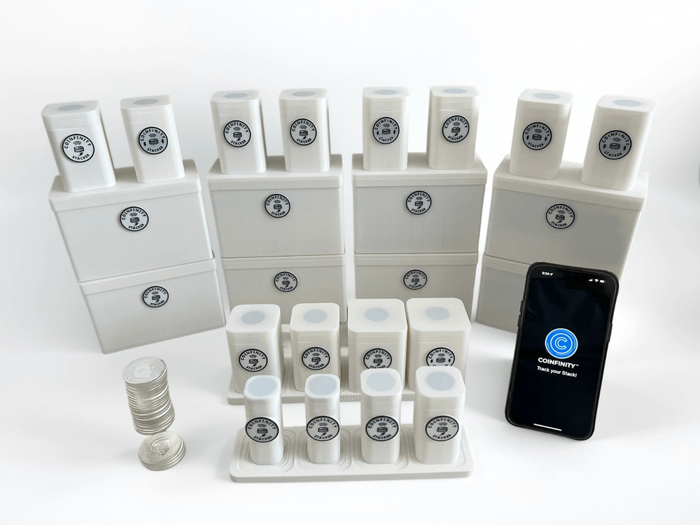 Coinfinity 27.4 mm Stacker | Modular Magnetic Storage for Small Coins – 2 Pack