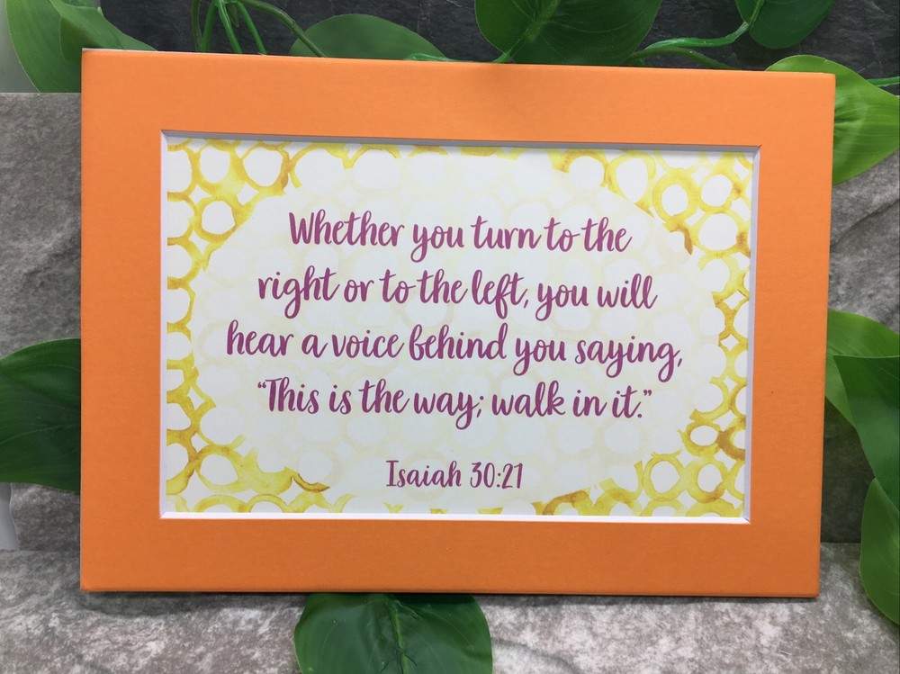 New Handmade 5x7 (Matted 4x6) Religious Scripture Inspirational Free Ship 433