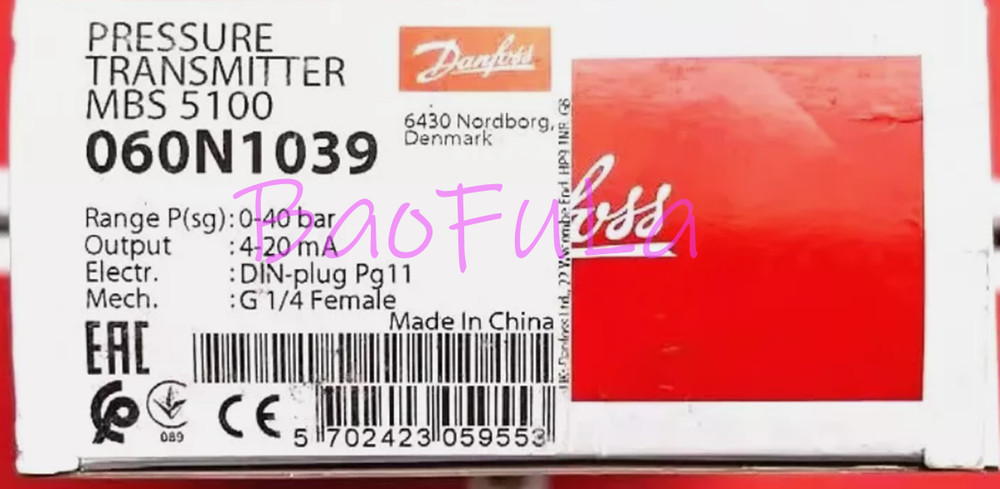 1PCS NEW DANFOSS 060N1039 Pressure Transmitter