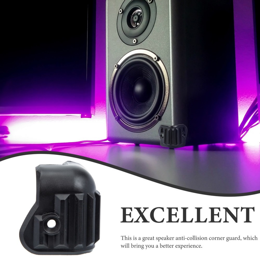 Black Wrap Speaker Corner Protectors 16Pcs Anti-collision Set