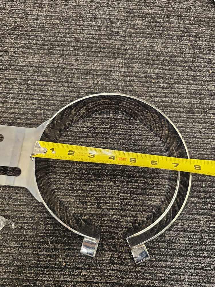 EXFlex ACP700-SC Chromed Stainless Clamp, 7" Diameter With Angled Bracket