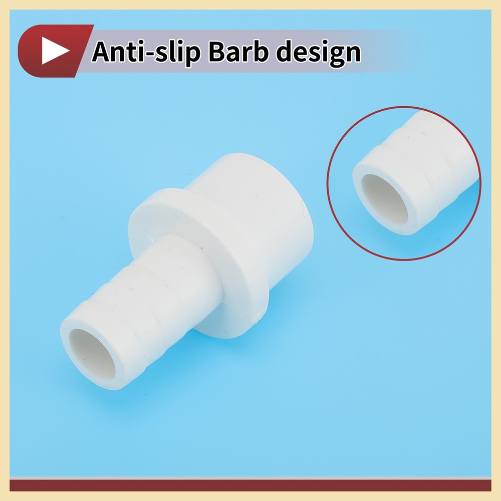 Plastic Hose Barb Fitting 1"x0.6" Straight Through Pipe Connector 5 Pcs