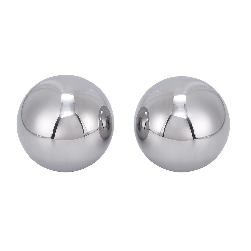 Two Large 3" Inch Diameter Hardened Chrome Solid Steel Diameter: 3