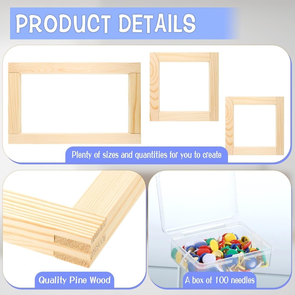 Needlework Stretcher Bar Set with 12 Sets & Customizable Design Options