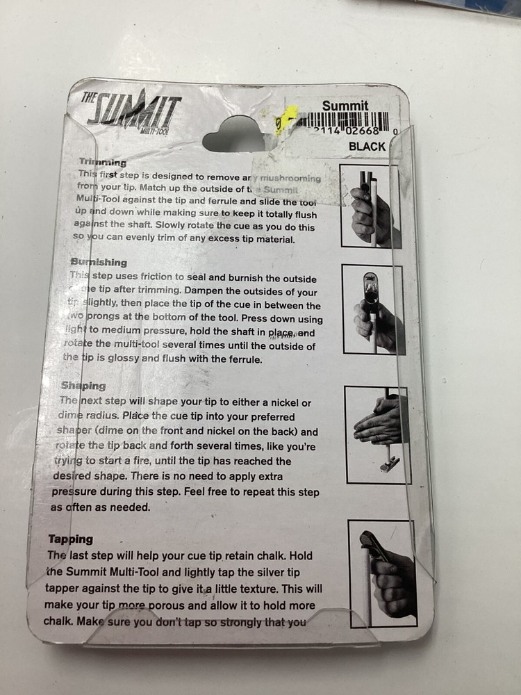 The Summit Multi-Tool, Tip Tool, Tapper, Shaper, Trimmer, Burnisher, Black Color