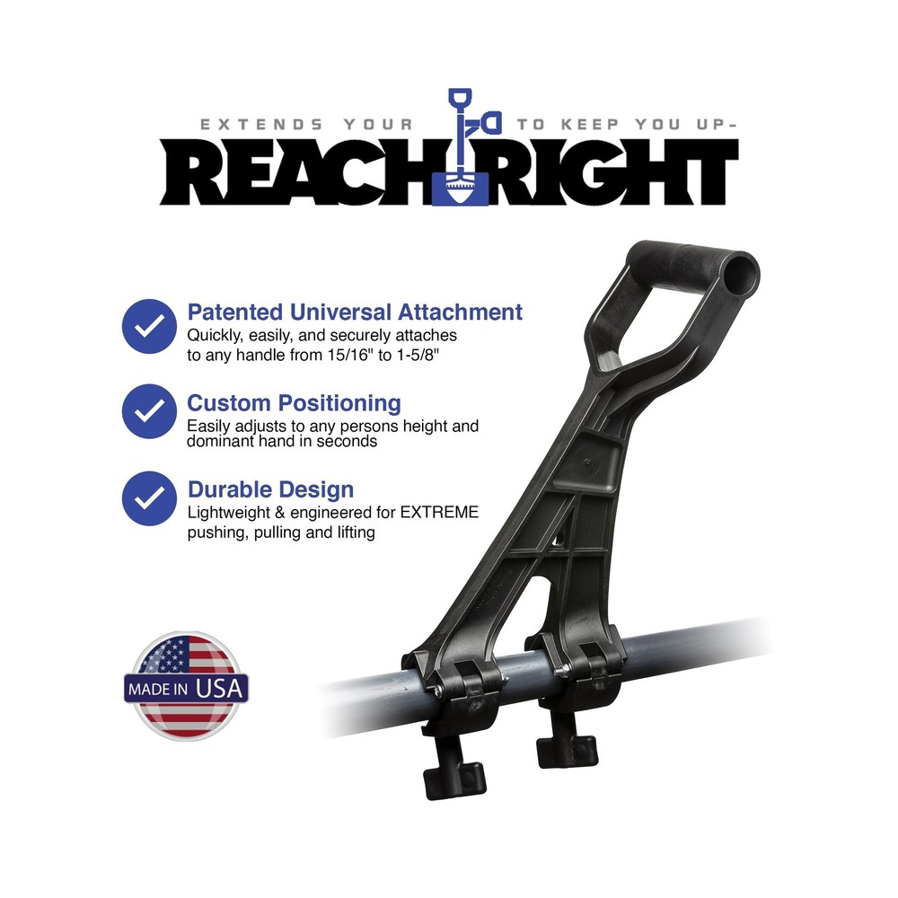 Universal Handle Attachment for Snow Shovel, Weedeater, String Trimmer, Rake ...