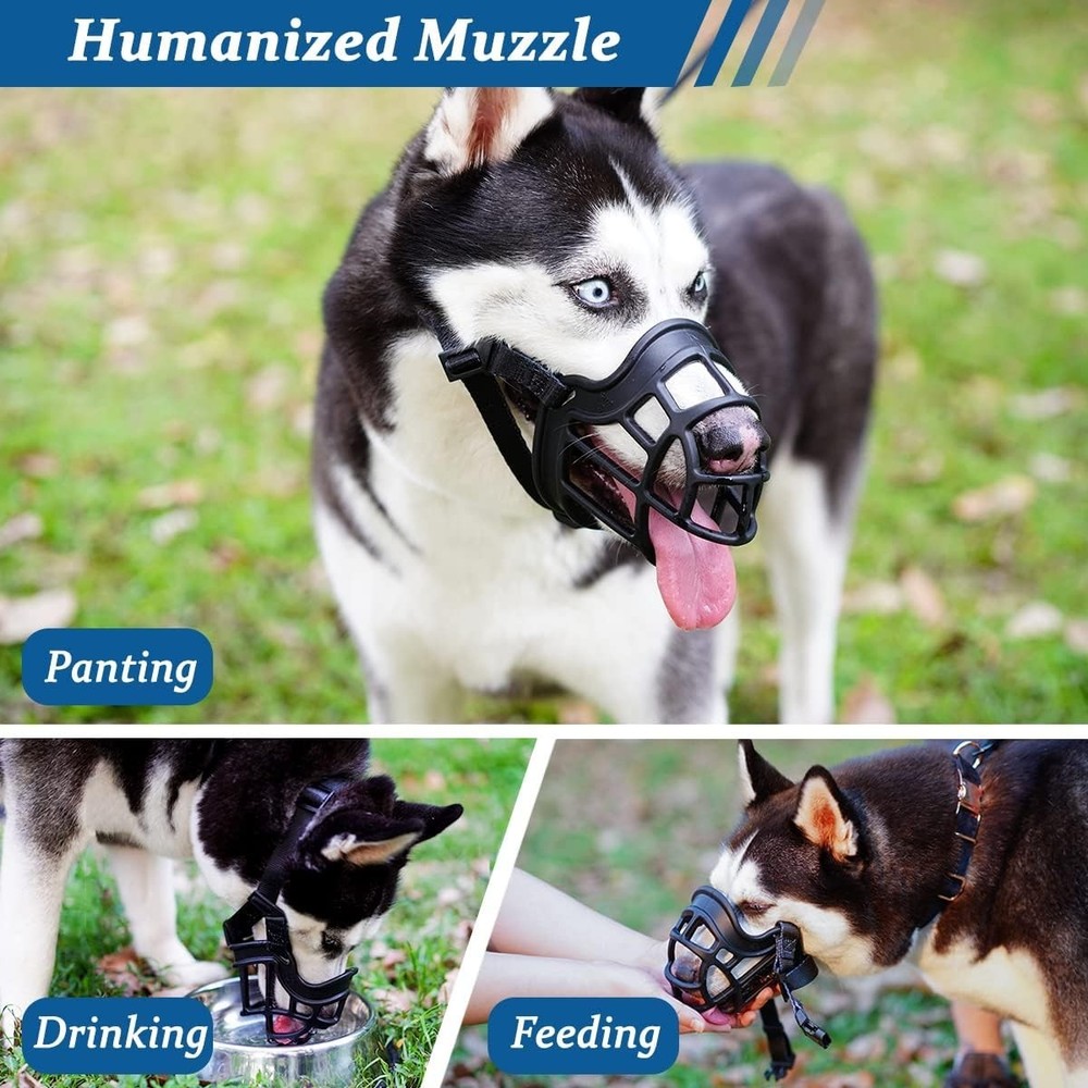 Malleable Silicone Dog Muzzle - Adjustable Design for Safe Grooming & Training