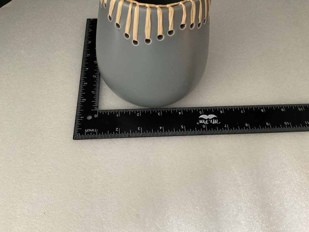 Accent Decor - Buckstitch Blue Vase
