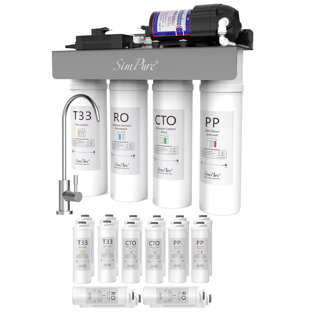WP2-400 GPD Tankless Reverse Osmosis Water Filter System Extra 2-Year Filters