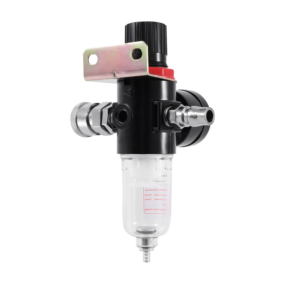 2pcs 1/4" Air Compressor Filter Regulator Water Pressure Moisture Trap Separator