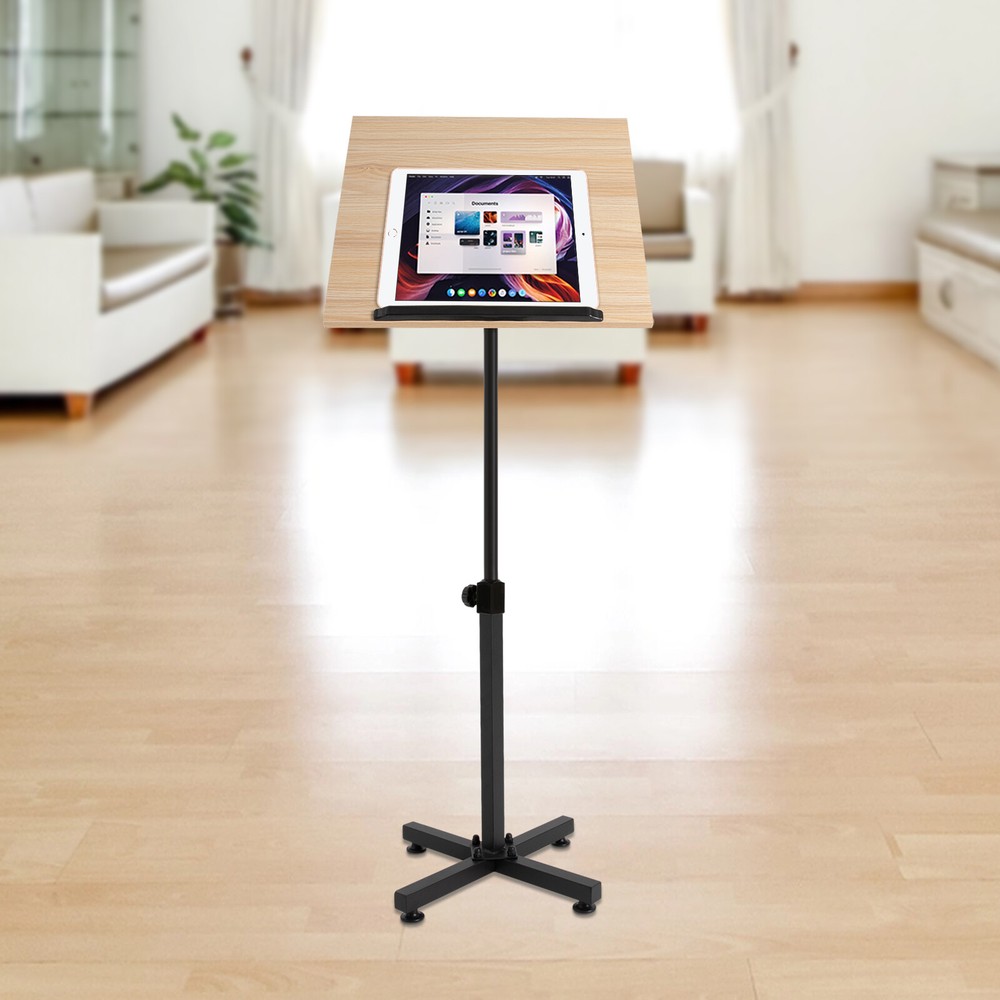 Lectern Podium Presentation Stand Height Adjustable Laptop Table 360?? Up / down