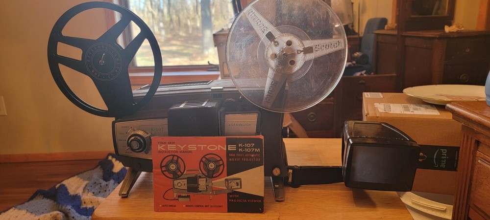 Vintage Keystone K107  8mm Projector+ K811 8mm Camera Bundle both work