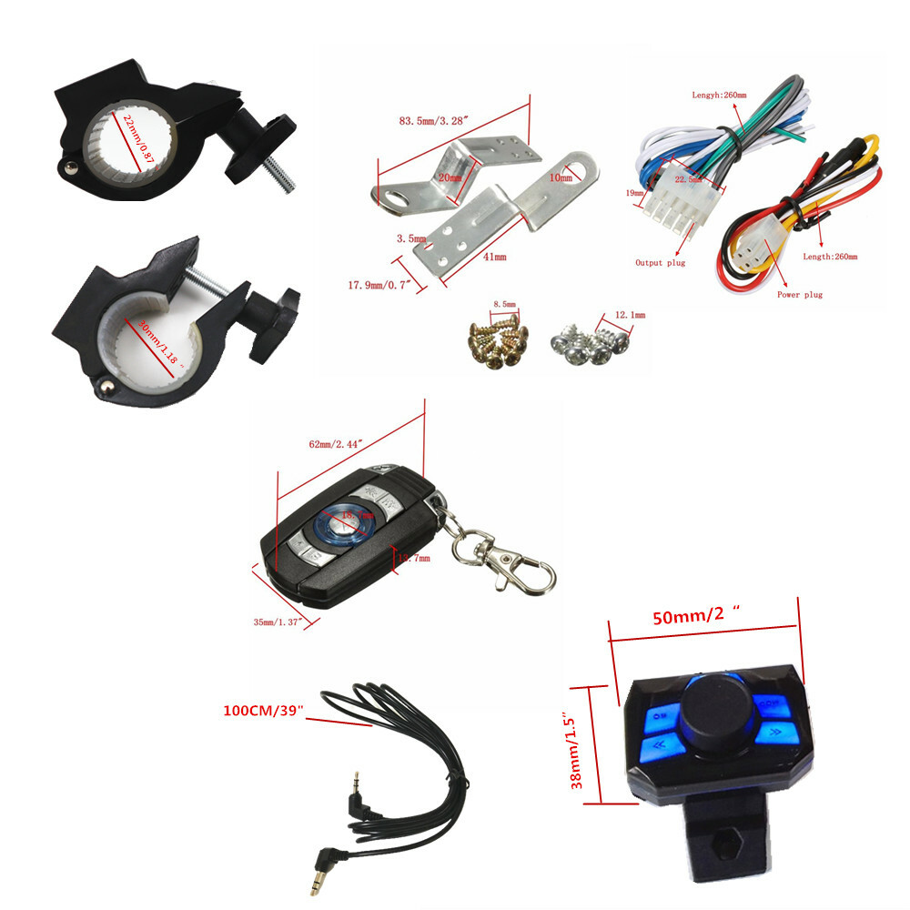 4 Channel 3.5' UTV/ATV/Snowmobile/Marine Amplified Speaker System Bluetooth