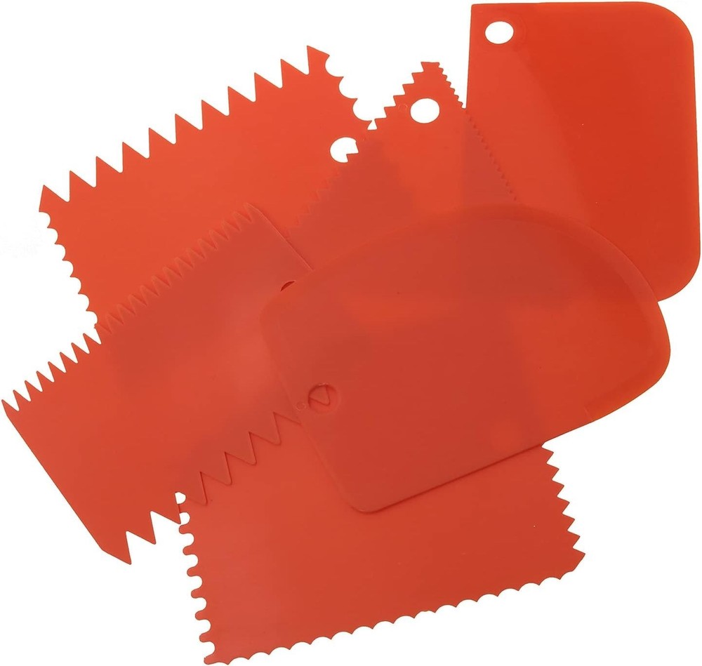 LRONG 6PCS Pottery Tools Plastic Clay Scraper Set Scraping Handle Carved Soft...