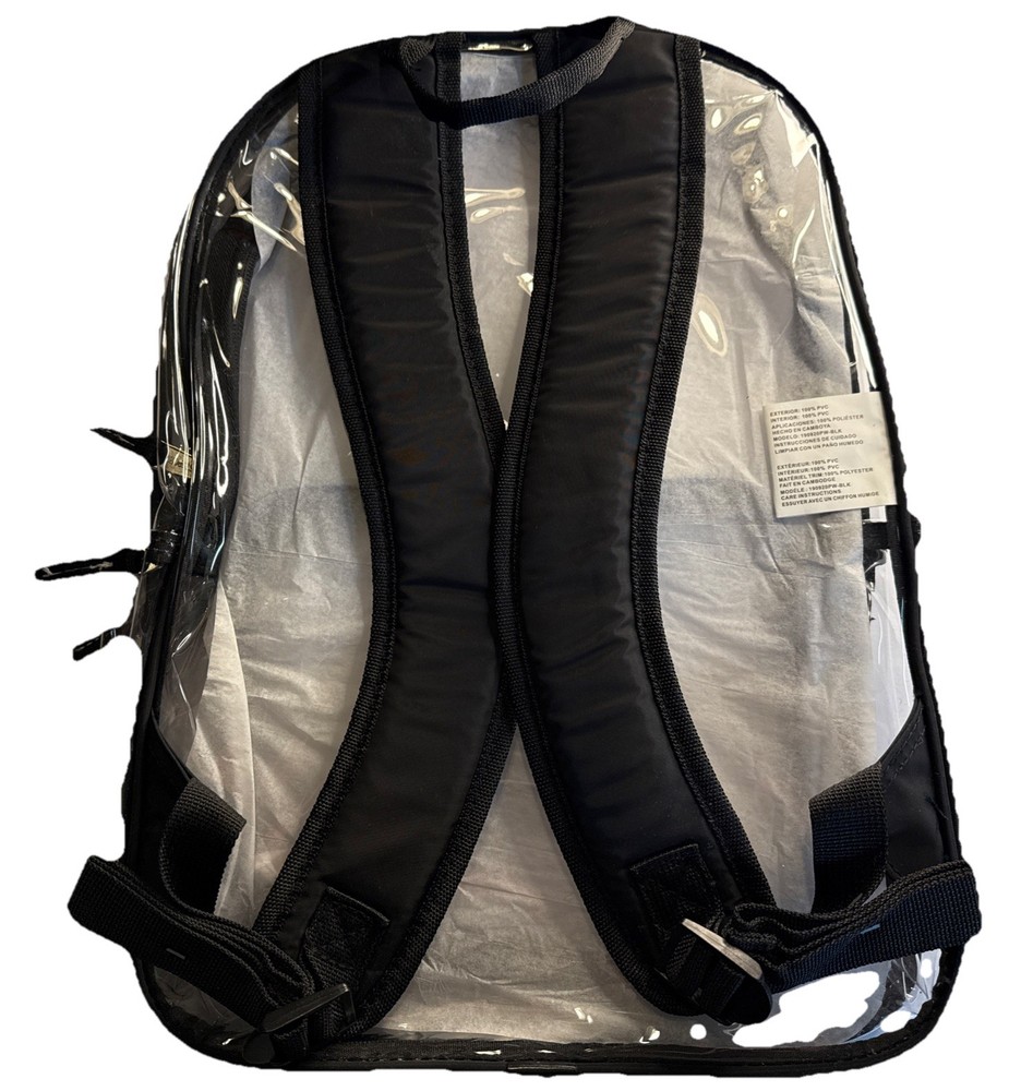Eastsport Clear PVC Backpack with Front Pocket – Security/School/Events