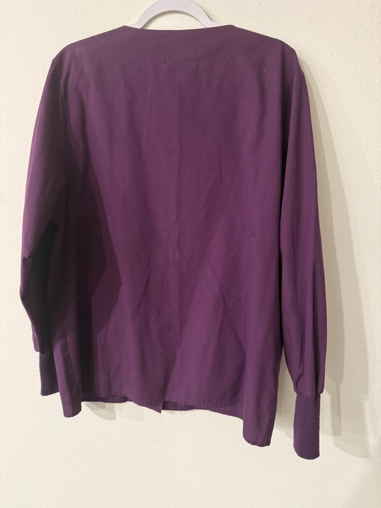 CREST UNIFORM SCRUB SETS EGGPLANT & BRIGHT ORANGE INCLUDES JACKET & PANTS (H)
