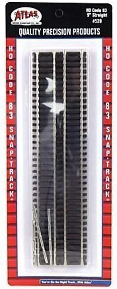 Atlas Model Railroad HO Code 83 9" Straight (6 Pack) -