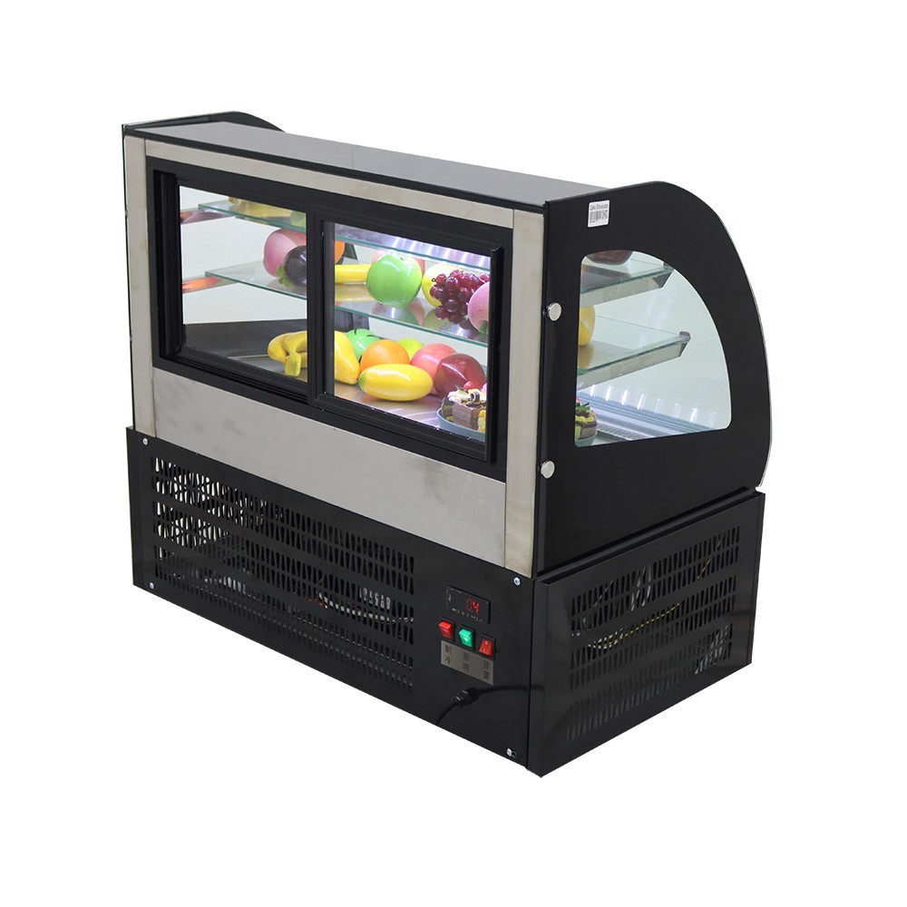 220V 3 Layers White LED Lighting Refrigerated Cake Display Cabinet Showcase