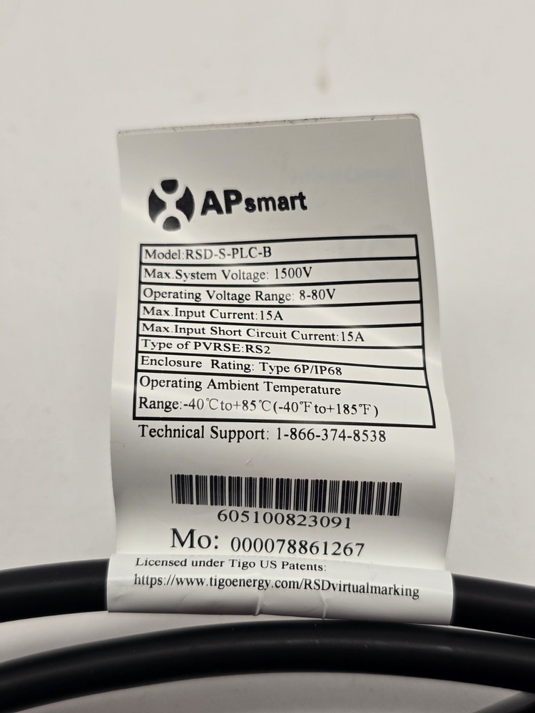 AP Smart RSD-S-PLC Rapid Shutdown Device for Solar Energy Systems