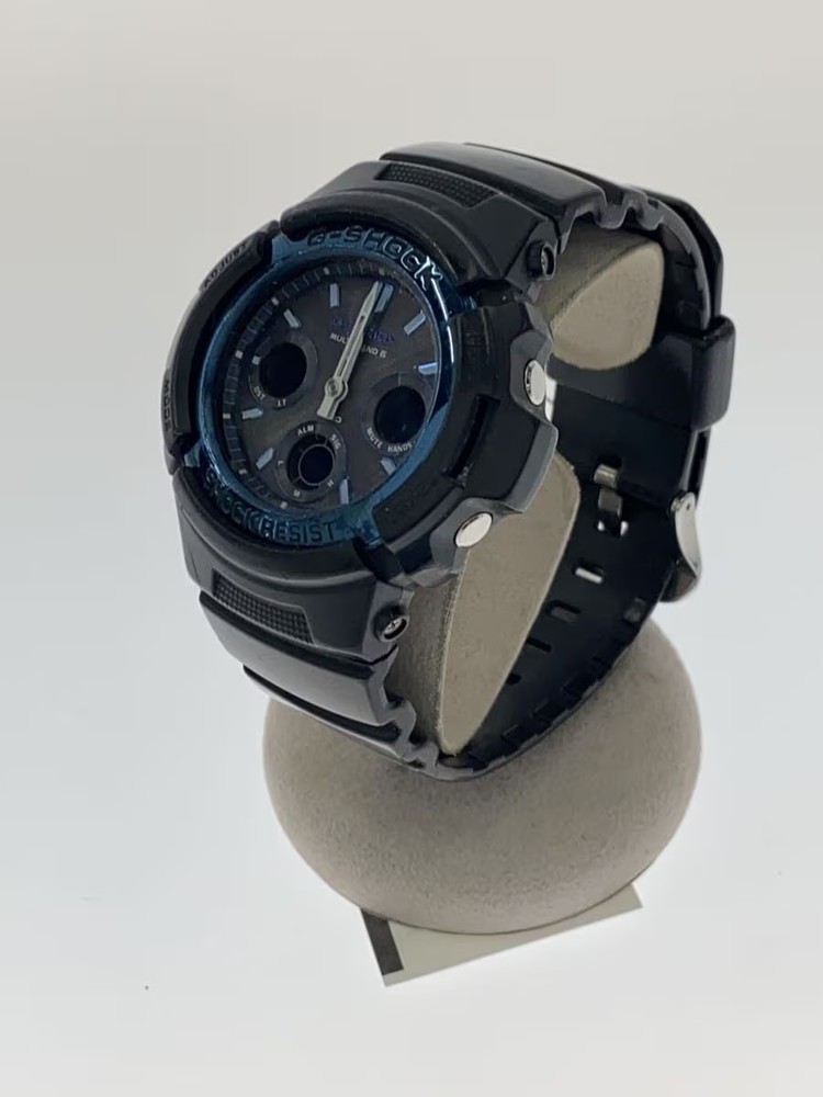 CASIO Solar Watch G SHOCK Digital Analog Rubber BLK BLK