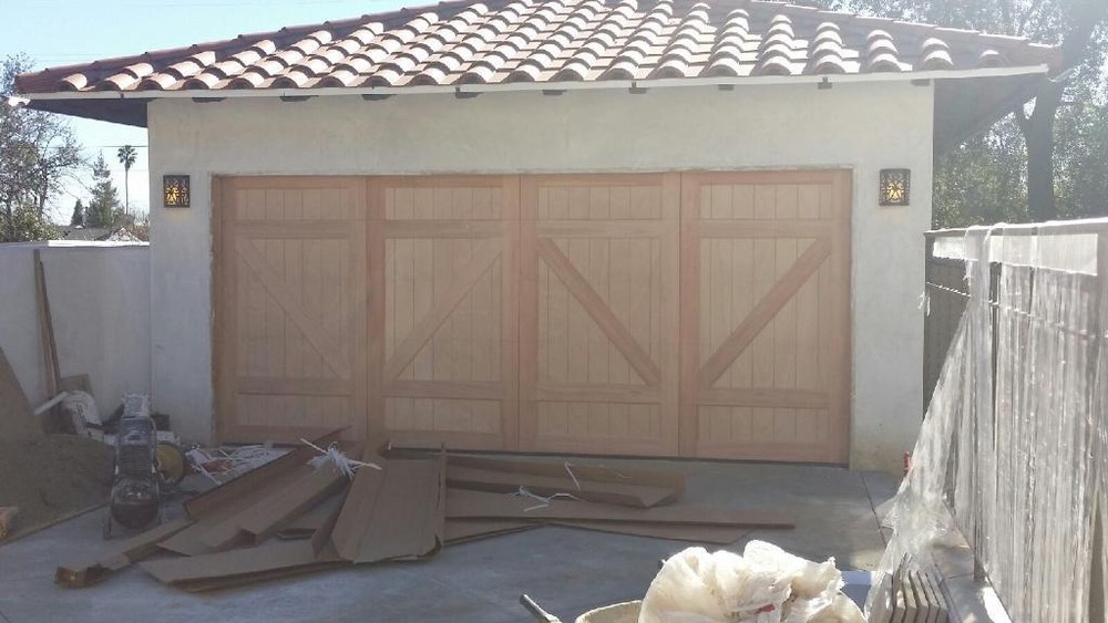 Gabriel Design - [16' x 7'] Barn Style Custom Solid Cedar Wood Garage Door