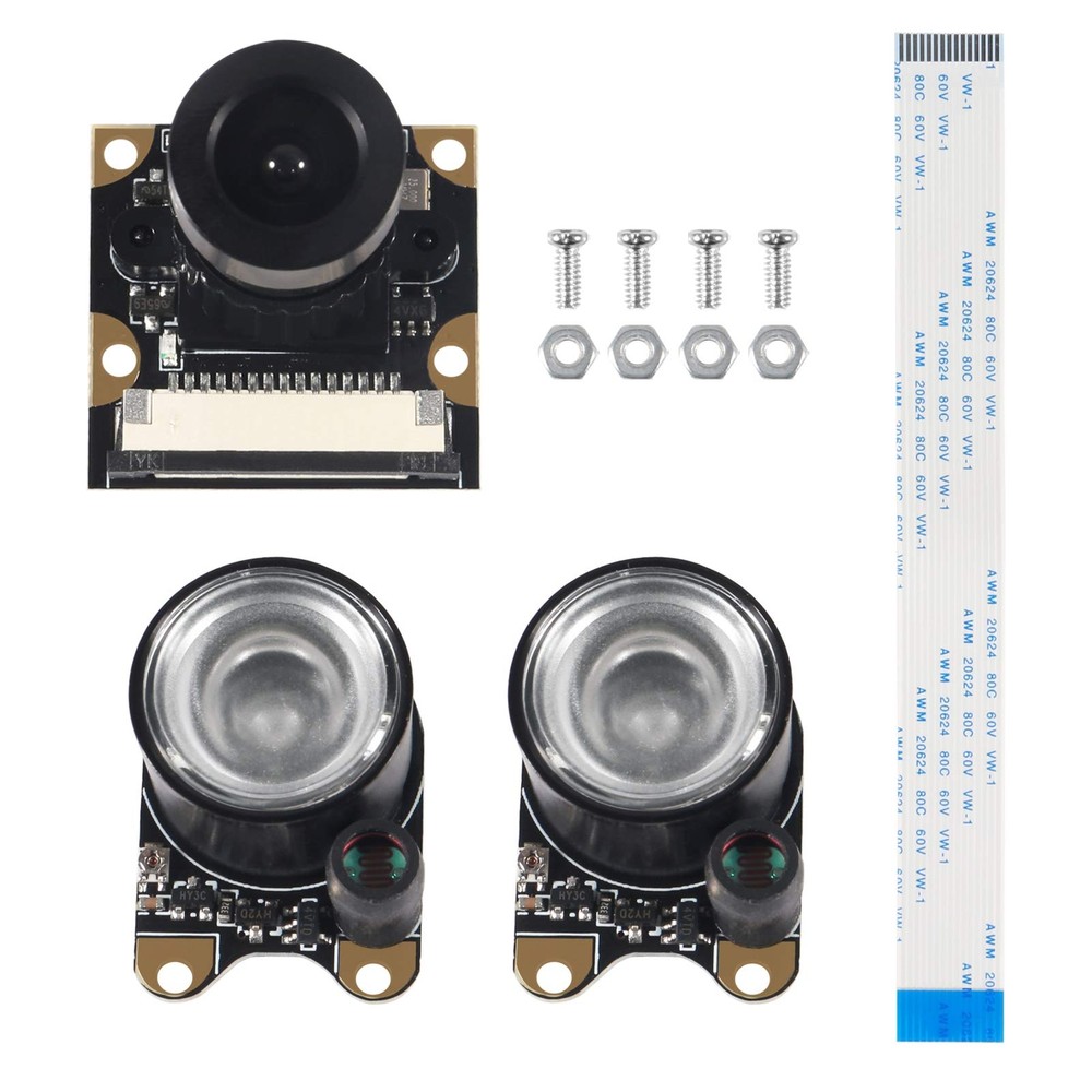 for Raspberry Pi 4 Camera Day & Night Vision Camera Adjustable-Focus Module 5...