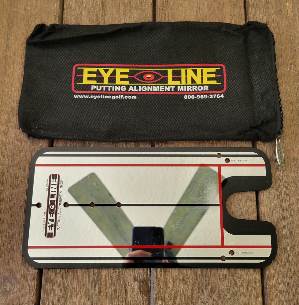 Eyeline Golf Putting Alignment Mirror for Golf Practice & Training W/ Bag