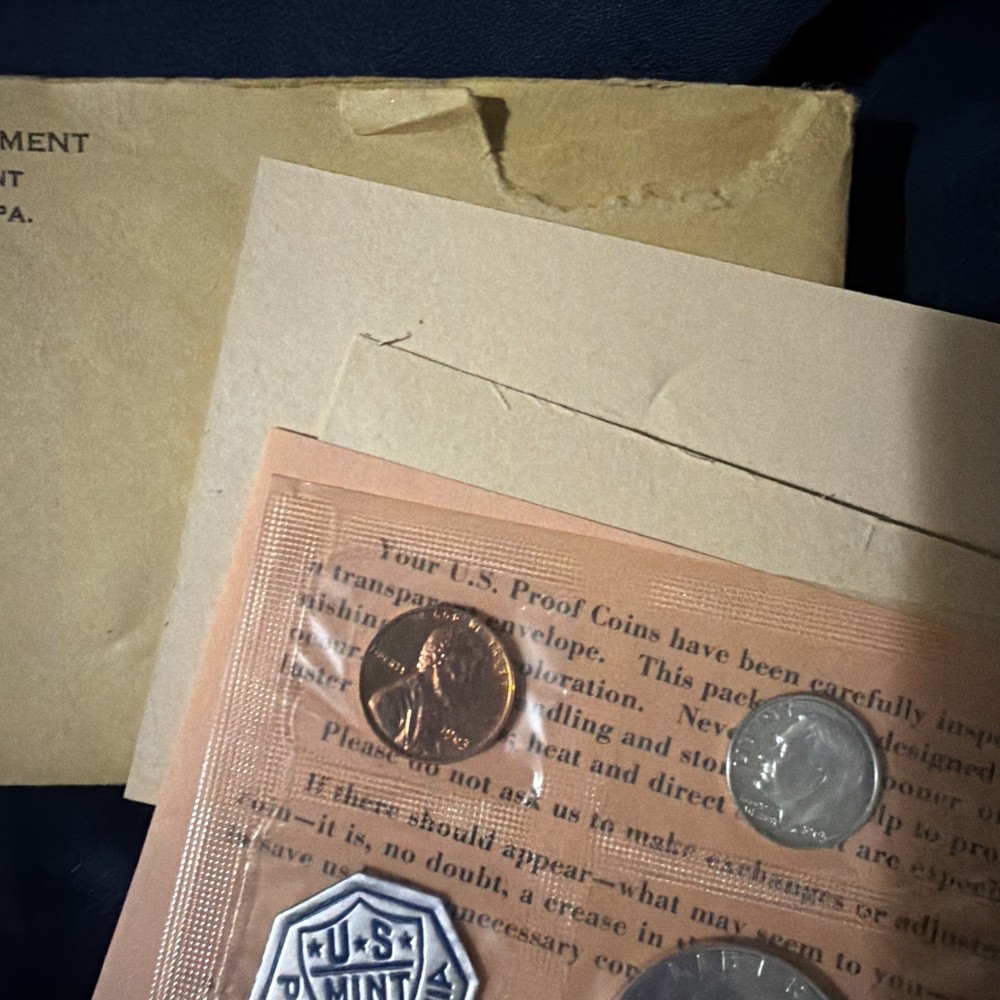 1963 1C-50C Silver Proof Set Original Envelope As Shown