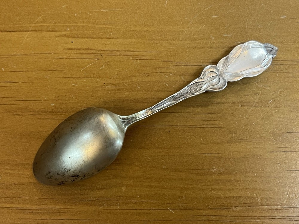Spokane Washington Figural Corn Sterling Silver Souvenir Spoon