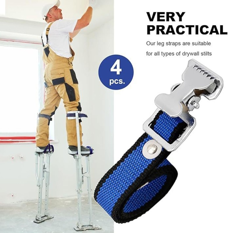 Profession Drywall Stilts Replacement Straps Set with Hardware Adjustable Bands