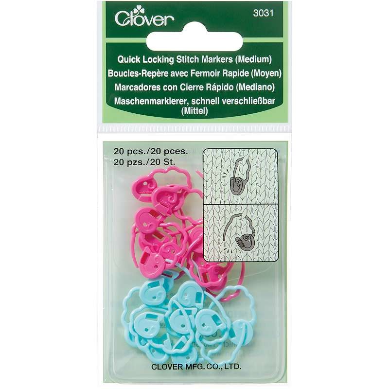 Quick Locking Stitch Markers Medium 20/Pkg