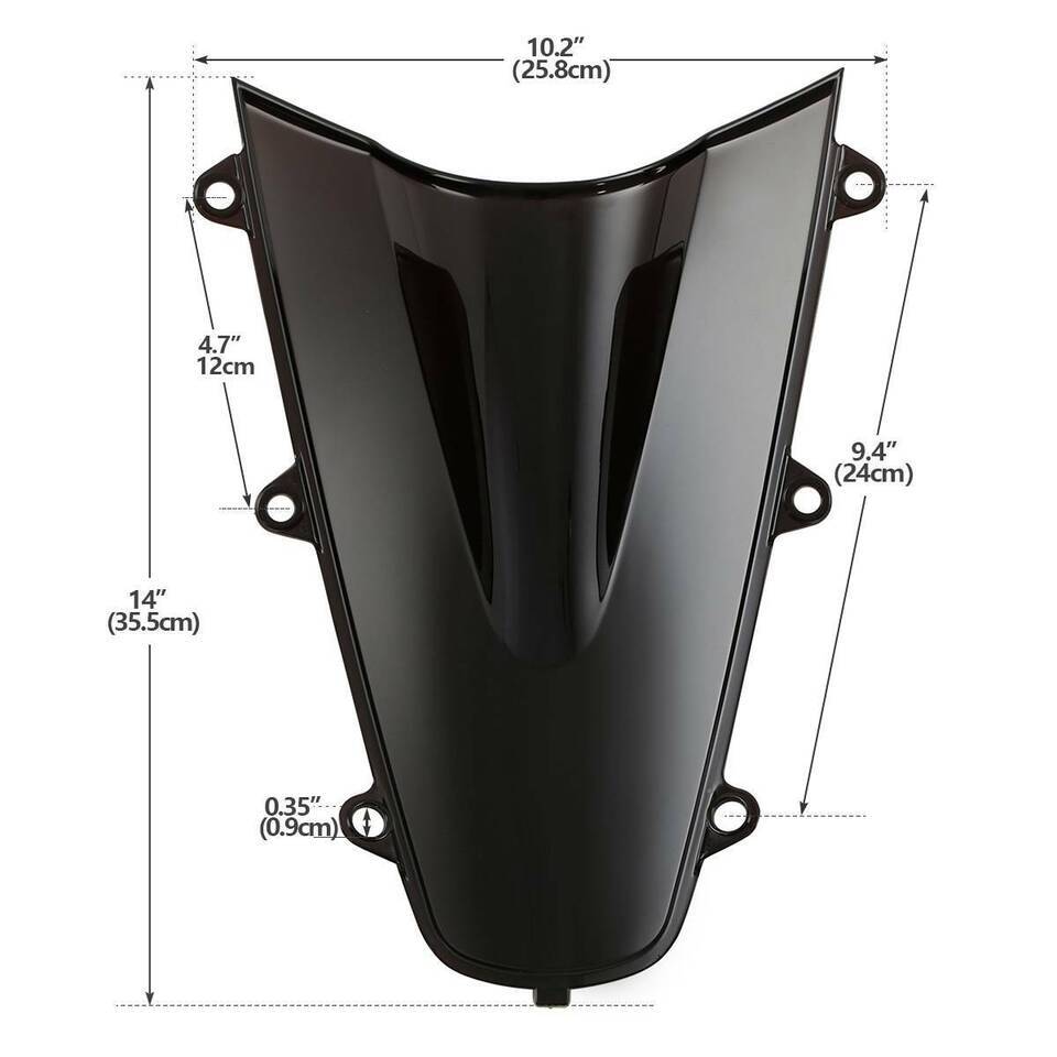 Black Windshield Windscreen Shield ABS For Honda CBR1000RR CBR1000RA 2017-2024