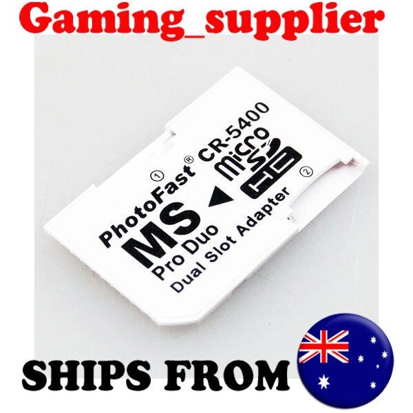 Micro SD to Memory Stick MS Pro Duo PSP Adapter Dual Card